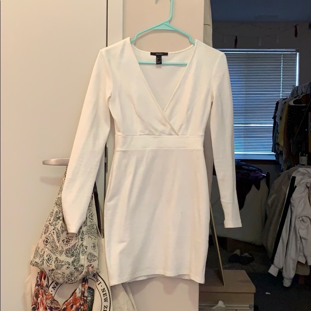 Forever 21 white body-con dress